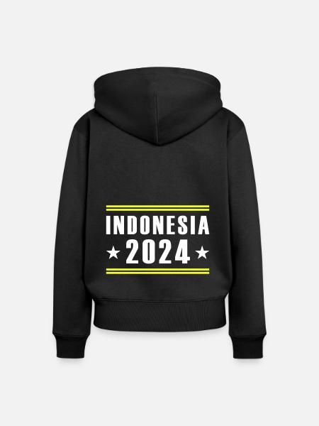Indonesia 2024 - Frauen Premium Bio Zip Hoodie - Schwarz