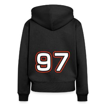 97 Number Symbol - Women's Premium Organic Zip Hoodie - black - Back - Julia (174cm)