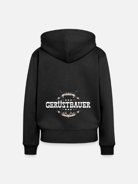 Gerüstbauer Beruf - Frauen Premium Bio Zip Hoodie - Schwarz