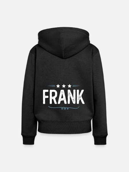 Frank - Frauen Premium Bio Zip Hoodie - Schwarz