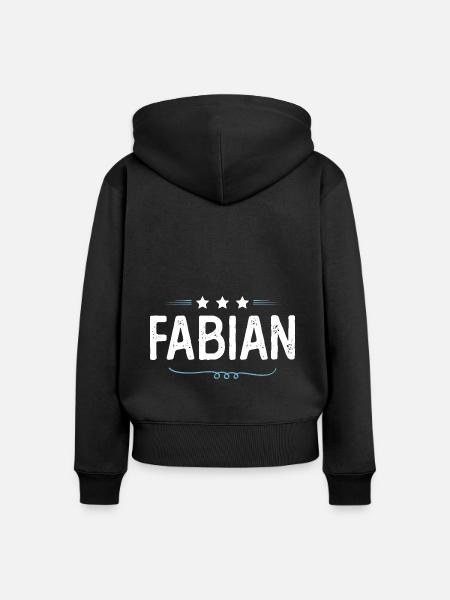 Fabian - Frauen Premium Bio Zip Hoodie - Schwarz