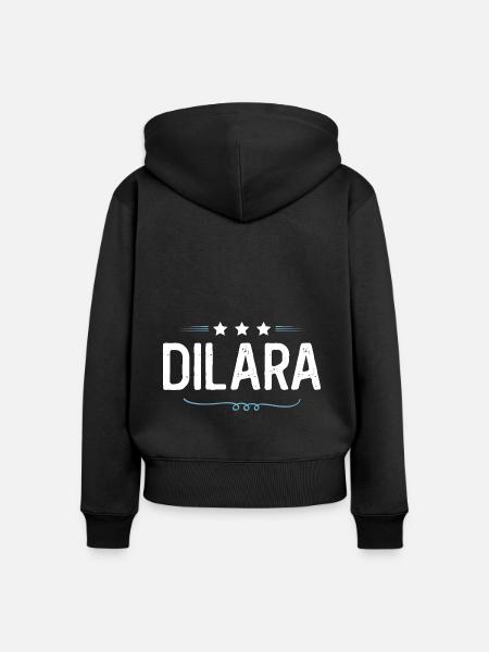 Dilara - Frauen Premium Bio Zip Hoodie - Schwarz