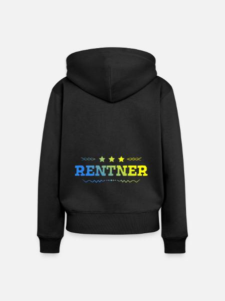 Rentner Rente - Frauen Premium Bio Zip Hoodie - Schwarz