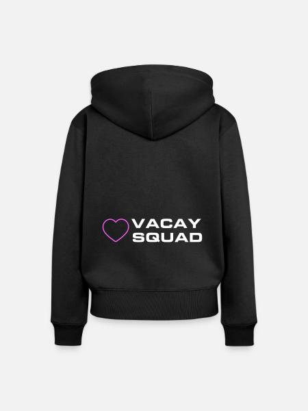 Vacay Squad - Frauen Premium Bio Zip Hoodie - Schwarz