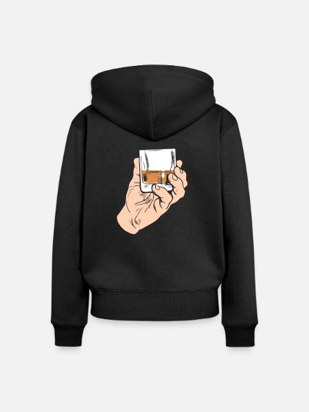 Whiskey - Frauen Premium Bio Zip Hoodie - Schwarz