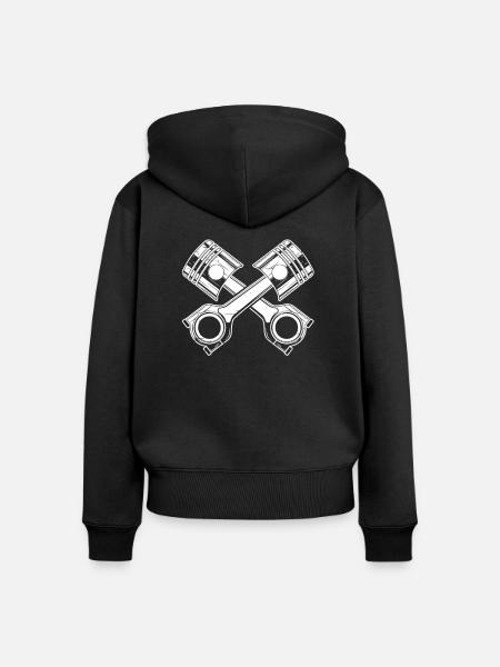 Mechaniker - Frauen Premium Bio Zip Hoodie - Schwarz