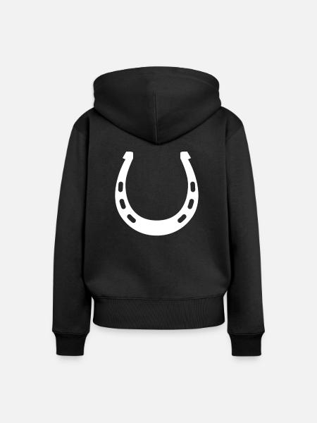 Reiten - Frauen Premium Bio Zip Hoodie - Schwarz