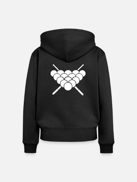 Billard - Frauen Premium Bio Zip Hoodie - Schwarz