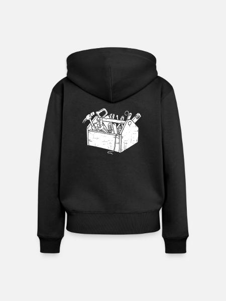 Bauarbeiter - Frauen Premium Bio Zip Hoodie - Schwarz
