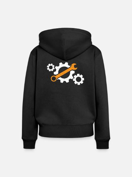 Mechaniker - Frauen Premium Bio Zip Hoodie - Schwarz