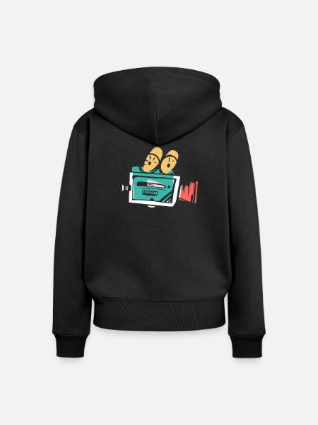 Kino - Frauen Premium Bio Zip Hoodie - Schwarz
