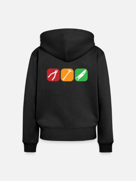 Heimwerker - Frauen Premium Bio Zip Hoodie - Schwarz