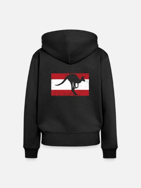 Österreich - Frauen Premium Bio Zip Hoodie - Schwarz
