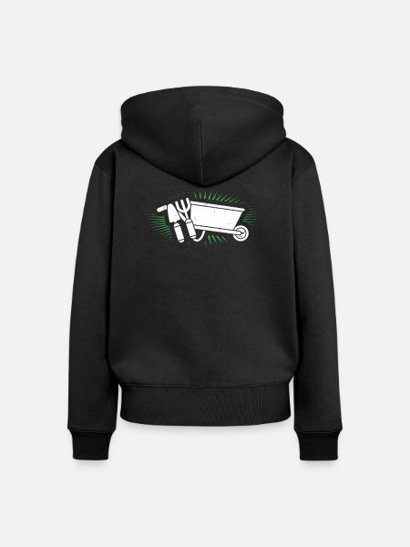Garten - Frauen Premium Bio Zip Hoodie - Schwarz