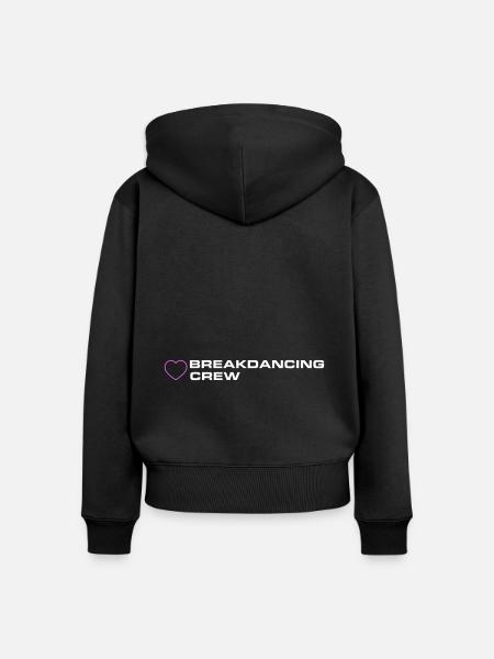 Breakdancing Crew - Frauen Premium Bio Zip Hoodie - Schwarz