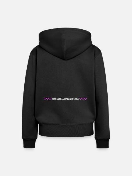 Junggesellinnenabschied herzchen - Frauen Premium Bio Zip Hoodie - Schwarz