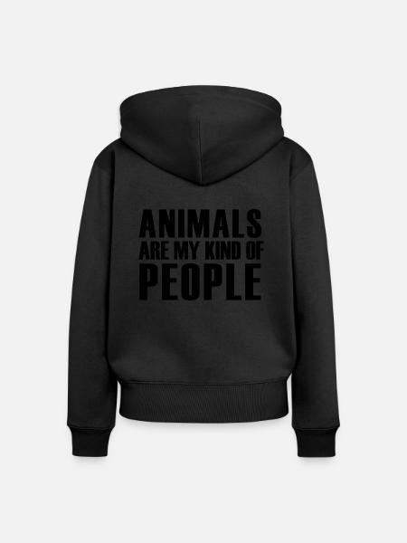 Dierenbescherming Dierenrechten zeggen geschenk - Vrouwen Premium Bio ziphoodie - zwart