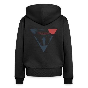 Pure Adventure Adventure Gift - Women's Premium Organic Zip Hoodie - black - Back - Julia (174cm)