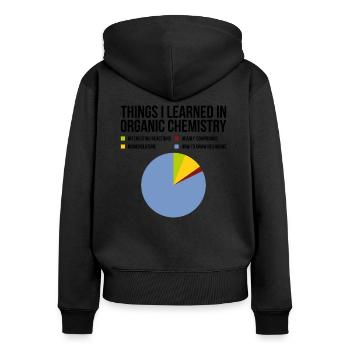 Organische Chemie Diagramm Geschenk - Frauen Premium Bio Zip Hoodie - Schwarz - Hinten - Julia (174cm)