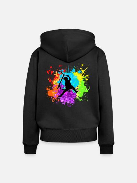Freestyle-Roller - Frauen Premium Bio Zip Hoodie - Schwarz