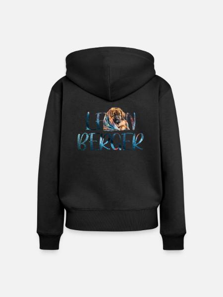 Leonberger - Frauen Premium Bio Zip Hoodie - Schwarz
