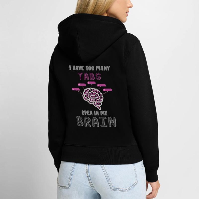 adhd, adhd open, coffee, Women's Premium Organic Zip Hoodie