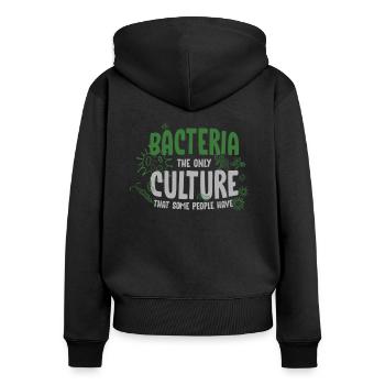 Biologie, biologie Chimie, Génétique, - Sweat à capuche zippé Premium bio Femme - noir - Dos - Julia (174cm)