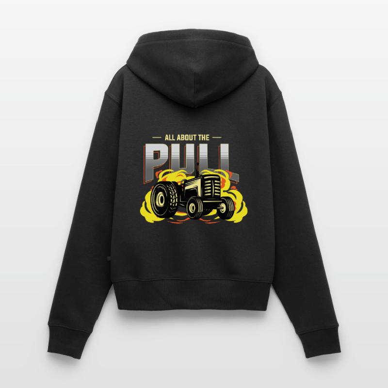 tractor pulling, tractor pulling Traktor, racing, Frauen Premium Bio Zip Hoodie
