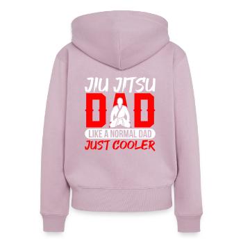 Jiu Jitsu martial arts - Women's Premium Organic Zip Hoodie - dusky pink - Back - Julia (174cm)