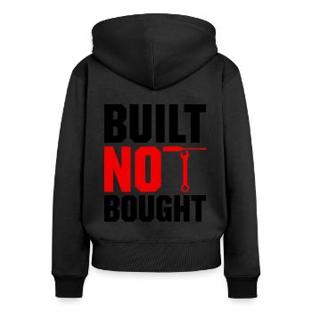 Built Not Bought Car Mechanic Automobile Repair Ca - Women's Premium Organic Zip Hoodie - black - Back - Julia (174cm)