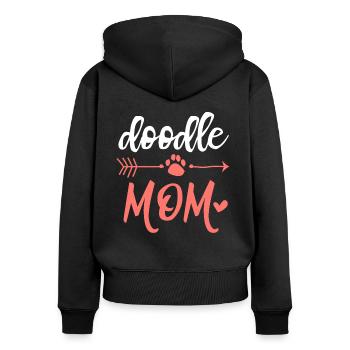 Goldendoodle - Sweat à capuche zippé Premium bio Femme - noir - Dos - Julia (174cm)