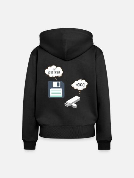 Nerd Programmier Software Entwickler Geek Code - Frauen Premium Bio Zip Hoodie - Schwarz