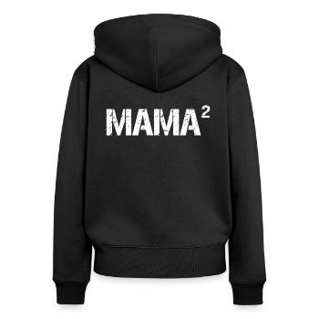 Mom Of 2 Kids - Awesome Mom Gift For Mother's Day - Women's Premium Organic Zip Hoodie - black - Back - Julia (174cm)