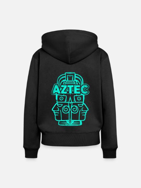 Azteken - Frauen Premium Bio Zip Hoodie - Schwarz