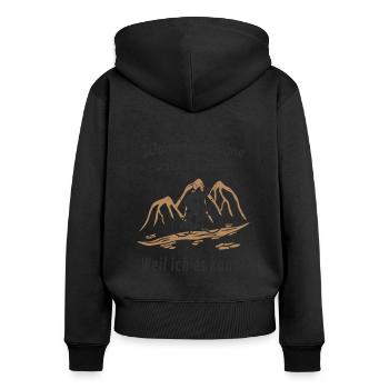 Fahrrad Rennrad Radsport lustig - Frauen Premium Bio Zip Hoodie - Schwarz - Hinten - Julia (174cm)