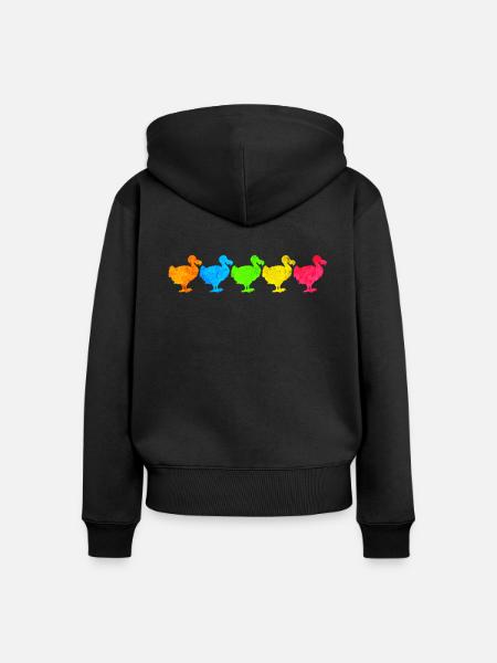 Dodo - ausgestorbener Vogel - Frauen Premium Bio Zip Hoodie - Schwarz