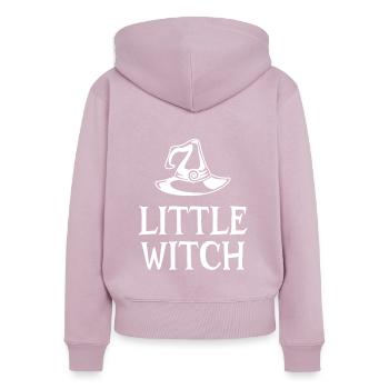 Little Witch - Women's Premium Organic Zip Hoodie - dusky pink - Back - Julia (174cm)