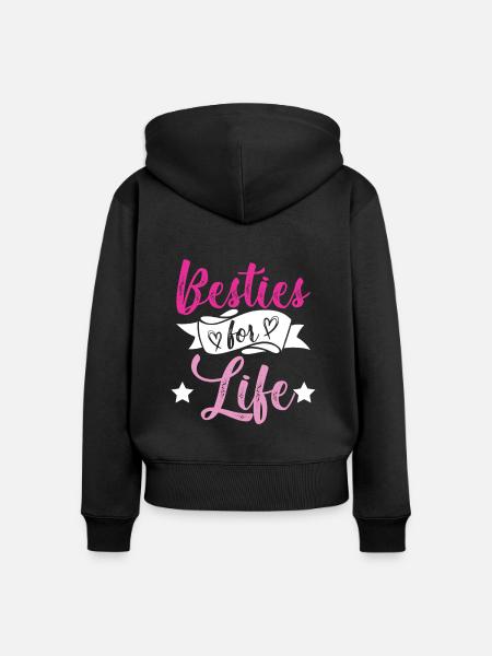 bester freunde - Frauen Premium Bio Zip Hoodie - Schwarz