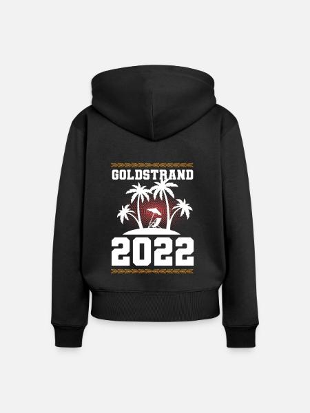 Goldstrand 2022 - Frauen Premium Bio Zip Hoodie - Schwarz