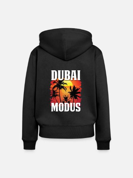Dubai Modus - Frauen Premium Bio Zip Hoodie - Schwarz
