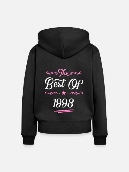 1998 best of - Frauen Premium Bio Zip Hoodie - Schwarz