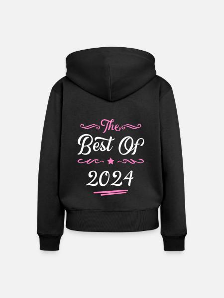 2024 best of - Frauen Premium Bio Zip Hoodie - Schwarz