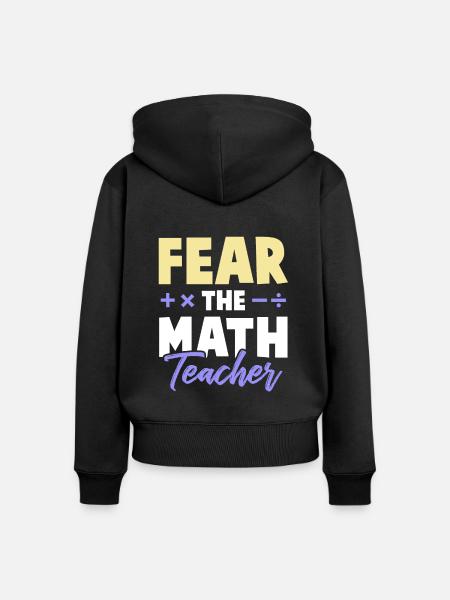 mathe lehrer - Frauen Premium Bio Zip Hoodie - Schwarz