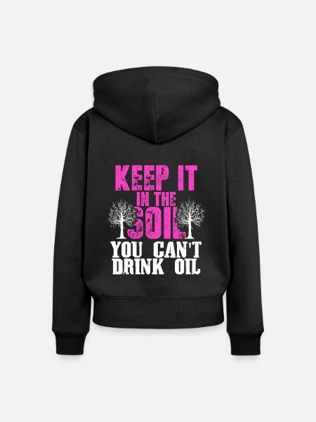 naturschutz umweltschutz - Frauen Premium Bio Zip Hoodie - Schwarz