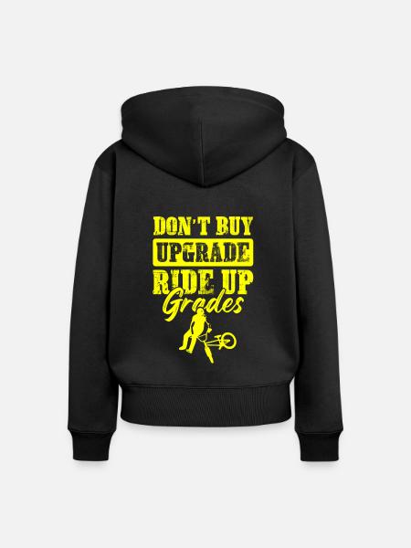 bmx fahrer - Frauen Premium Bio Zip Hoodie - Schwarz
