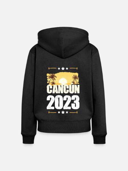 Cancun 2023 - Frauen Premium Bio Zip Hoodie - Schwarz