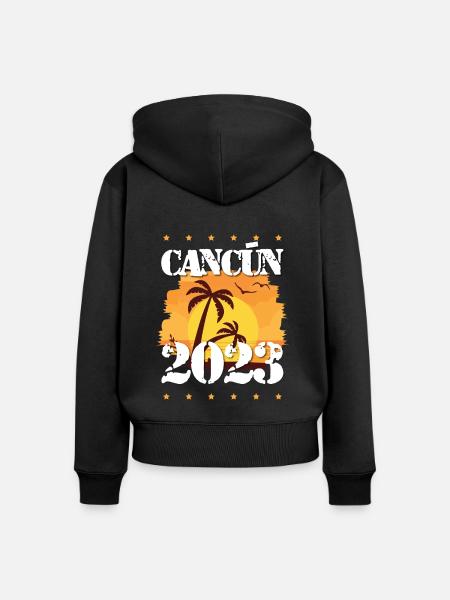 Cancun 2023 - Frauen Premium Bio Zip Hoodie - Schwarz