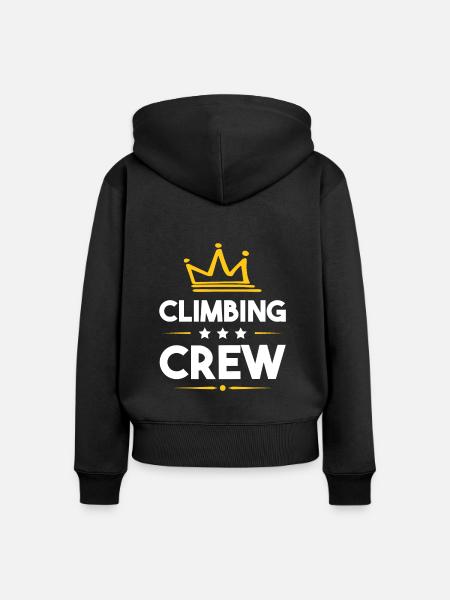 Climbing Crew - Frauen Premium Bio Zip Hoodie - Schwarz
