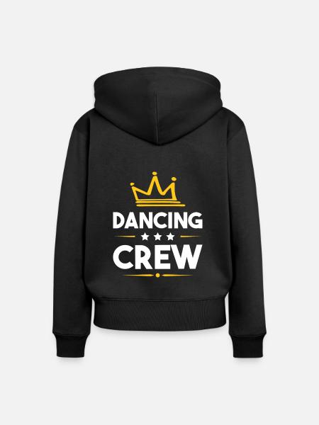Dancing Crew - Frauen Premium Bio Zip Hoodie - Schwarz