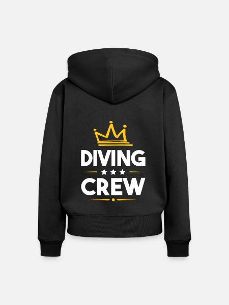 Diving Crew - Frauen Premium Bio Zip Hoodie - Schwarz